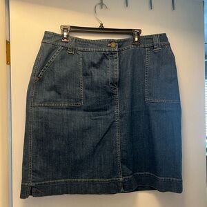 Classic Dark Blue Denim Skirt - Jones